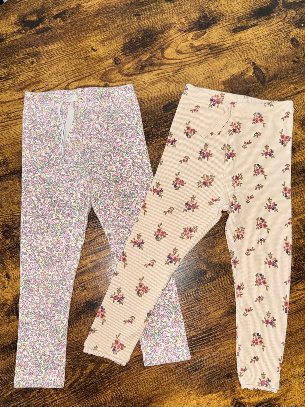 Zara Pink and Cream Floral Leggings Set